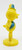 Unknown Vintage Plastic Yellow Easter Chick Figurine, yellow plastic chick with a blue painted hat and a portion of blue on its body, vintage Easter decoration.