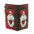 Sleepyville Critters Clown Girl Wallet in Vinyl, Quirky and Practical Accessory featuring a unique design with a clown girl illustration with red hair, white ruffled collar, and a red and black striped background.