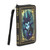 Sleepyville Critters Book of Villains Vinyl Wallet, black villain-inspired wallet featuring an illustrated character with dark hair and colorful costume, designed as a stylish and functional accessory.