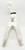 Unbranded Ceramic 12 inch White Poodle Figurine, front view of a detailed white ceramic poodle statue with a black collar, standing on all fours.