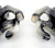 Unknown Adrianne Black Rearing Horses Salt & Pepper Shakers Made in Japan, ceramic horse head shaped salt and pepper shakers with black and white glaze, vintage Japanese kitchen decor.
