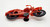 Unbranded Vintage Red Plastic Motorcycle, small red vintage toy motorcycle made of plastic with black wheels and a classic design.