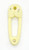 Unbranded Vintage 4" Yellow With Pink Flowers Safety Pin Novelty Rattle, yellow safety pin with pink flower design.