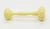 Unbranded Vintage 4 Inch Plastic Yellow Baby Rattle, vintage baby toy with a simple bone-shaped design in yellow color.