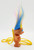 Unknown Vintage 2-inch Troll Doll with Rainbow Hair Necklace, made in Korea, featuring colorful and playful design for collectors or as a novelty accessory.