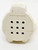 McDonald's Happy Meal Toy 1999 McFurby Series 5 - #9 White/White, the underside of the toy showing six holes and a manufacturing label.