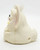 McDonald's Happy Meal Toy 1999 McFurby Series 5 - #9 White/White, a white plastic Furby figurine with detailed fur texture and a fluffy tail.