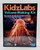 4M KidzLabs Volcano Making Kit, box featuring an erupting volcano model with lava and smoke, educational science project for children.