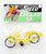 Speed Cycles Vintage Speed Cycles Toy Motorcycle - Yellow, yellow toy motorcycle with black tires in clear packaging.