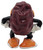 Applause California Raisins 1987 California Raisins Hardee's Series 1 Ben Indasun Figure, animated raisin character with black arms, white gloves, orange shoes, and a smiling face.