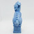 Atlantic Mold Chinese Foo Dog 9-inch Ceramic Figurine, blue glazed statue of a traditional Chinese guardian lion with intricate detailing and a decorative stance.