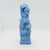 Atlantic Mold Chinese Foo Dog 9-inch Ceramic Figurine, blue decorative dog statue with detailed features on a square base.