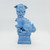Atlantic Mold Chinese Foo Dog 9" Ceramic Figurine, blue intricately detailed Chinese guardian lion sculpture on a decorative base.