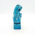 Unbranded Chinese Foo Dog with Puppy 5.5 inch Turquoise Ceramic Figurine, detailed turquoise ceramic sculpture of a mythical Chinese guardian dog with a puppy, decorative and cultural home decor.