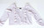 SAKS FIFTH AVENUE Women's Floral Ruffle Blouse Lilac/Rose, a size M blouse with a lilac and rose floral pattern, featuring ruffle details along the front and sleeves.
