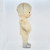 Unbranded Antique Composition 13.5" Blonde Hair Girl Doll, side view of vintage doll with cracks and chipped paint on body and limbs, detailed facial features, blonde hair, and painted shoes.