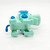 McDonald's Happy Meal Toy 2001 Robo-Chi Pets Toy - Blue / Green (Not Working), vintage blue and green robotic pet toy with moving parts and a tail, not functional.