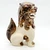 Unknown Vintage Ceramic 7.5-inch Chinese Guardian Lion Foo Dog Shishi Dog Figurine, intricately crafted ceramic sculpture of a traditional Chinese guardian lion with detailed curls and expressive features.