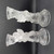 Unknown Vintage Clear Glass With Frosted Cherub Candle Stick Holders, antique glass candle holders with cherub figures for vintage decor.