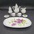 Royal Norfolk Miniature Porcelain Tea Set For Two - Morning Glory Flowers