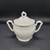 Vintage White Sugar Bowl With Scalloped top