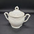 Vintage White Sugar Bowl With Scalloped top