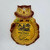 Unknown Vintage Owl Spoon Rest Wall Decor West Virginia Souvenir, ceramic owl-shaped spoon rest featuring a detailed map and landmarks of West Virginia.