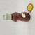 Enesco 1981 Kersten Bros Happy Pop's Day Brown Bottle Ceramic Figurine, vintage ceramic bottle with painted details and a tag attached.