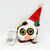 New Design Christmas Door Knob Cover - Owl, festive owl door knob cover with Santa hat, big googly eyes, and holly leaves decoration.