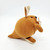 Tyco TYCO 1996 Zooballs Kangaroo, plush toy kangaroo with felt ears and limbs, soft brown fabric, and black eyes, vintage collectible plushie.