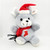 Happy Mates Christmas Red Stocking 8" Gray Teddy Bear