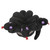 Pacific Giftware Medusa 9-inch Stuffed Plush that is black with grey face and arms with red eyes purple cheeks and nose with black snake hair top view