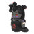 Pacific Giftware Medusa 9-inch Stuffed Plush that is black with grey face and arms with red eyes purple cheeks and nose with black snake hair side view