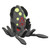 Pacific Giftware the Kraken 6-inch Plush that is grey face with green spots on head with red eyes side view
