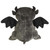 Hellion Gargoyle 8-inch Plush that is gray with black wings, horns and teeth with red eyes rear view
