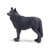Safari Ltd toy figure of a black wolf. A color variation of the gray wolf