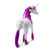 All unicorns are quiet creatures, but the pink unicorn represents the spirited branch of the family. Their bright-colored manes and been passed from generation to generation, along with their desire for journeys and adventures.