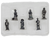 The Americana Pewter Collection AH31 contains 6 different solid pewter figurines and was produced in 1993.  The collection features 6 different people including Lillian Louden, Mrs. Applegate, Snake Eye Jake, Miner, Lady Traveler and Mr. Greller.  The figures stand 1-inch tall and are made of solid pewter.