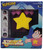 USAopoly 2016 Steven Universe Yahtzee, colorful game box featuring a large yellow star-shaped die and character illustrations from Steven Universe, suitable for ages 8 and up, with a cartoon boy pointing and waving.