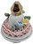 Gift Collection Fine Porcelain Capodimonte Style Ginger Jar, decorative porcelain ginger jar with floral accents and a gold-topped lid.