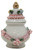Gift Collection Fine Porcelain Capodimonte Style Ginger Jar, detailed ceramic ginger jar with intricate floral embellishments and gold accents.