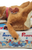 Vintage Nomura Toys (TN) mechanical acrobat puppy that is brown with white and was made in Japan.  The puppy is wearing a red collar and hat and goes through 4 different actions illustrated on the box.
