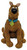 Applause 2001 Scooby-Doo 10" Plush, a soft brown plush toy of Scooby-Doo sitting with a big black nose, expressive embroidered eyes, a blue collar with a yellow tag, and floppy ears.