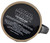 Silver Buffalo Star Wars Darth Vader Expressions 14 oz Ceramic Mug, black mug with white and gray Star Wars logo and product information on the bottom.