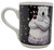 Gibson 1996 Coca-Cola Polar Bear Mug, ceramic mug featuring a cartoon polar bear holding a Coca-Cola bottle, with a starry night background.
