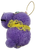 Vintage 1978 purple plush hippo ornament with yellow collar and tail.  The ornament is 4-inches long and can hang from objects.