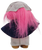 Russ Berrie nurse troll doll that stands 4.75-inches tall with pink hair. The nurse is wearing white uniform with dark blue cape with red ribbon.  The hat is white with red trim.