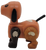 Fisher-Price Original little People Spot the dog toy figure.  The figure was available in #915 Play Family Farm set.  This 1973-1974 version has dark brown front legs and stamped Hong Kong on bottom.