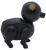 Fisher-Price Original little People Pudgy the Pig toy figure.  The figure was available in #915 Play Family Farm set.  This 1972-1975 version is black with dark grayish-brown ears and stamped Hong Kong on bottom.