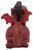 McDonald's Happy Meal Toy 2007 Dream Works Shrek 3 #4 Dronkey, loose plastic toy of a red creature with wings and tail from the Shrek movie series.